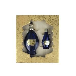 Vintage Bourjois Evening in Paris Cologne and Eau de Toilette Set Cobalt Blue